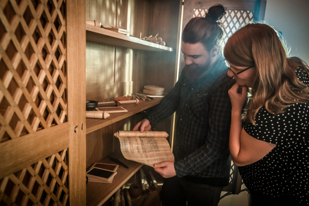 Römisch gestaltete Escape-Room-Kulisse im LWL-Römermuseum Haltern